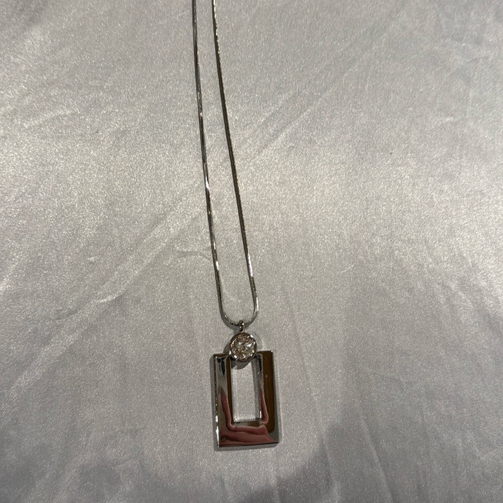 WHBM Long Silver necklace